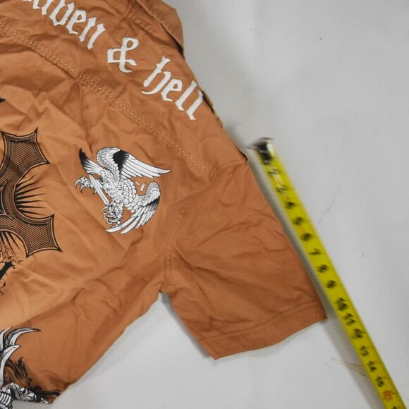 Vintage All Over Print Grunge Goth Marc Ecko Button Up Shirt - XL - Picture 7 of 7